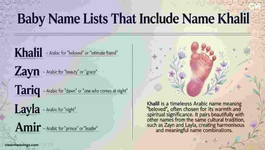Baby Name Lists That Include Name Khalil