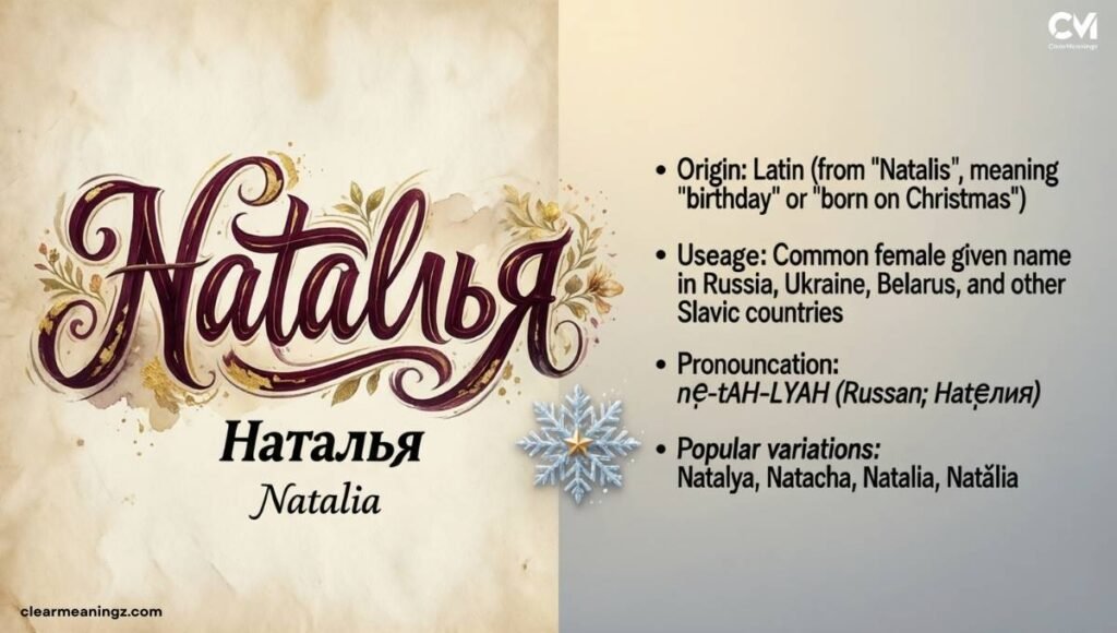 Natalia Name Meaning Russian