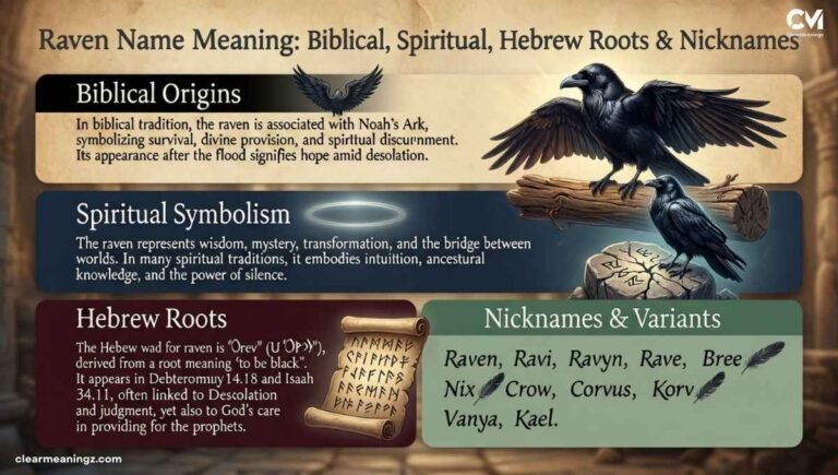 Raven Name Meaning Biblical, Spiritual, Hebrew Roots & Nicknames
