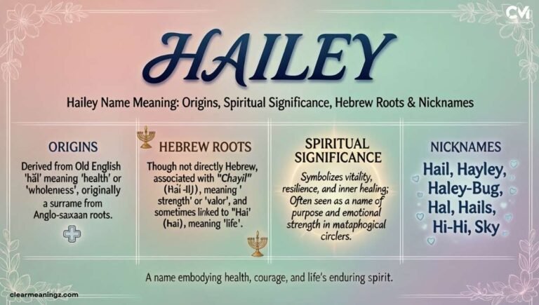 Hailey Name Meaning Origins, Spiritual Significance, Hebrew Roots & Nicknames