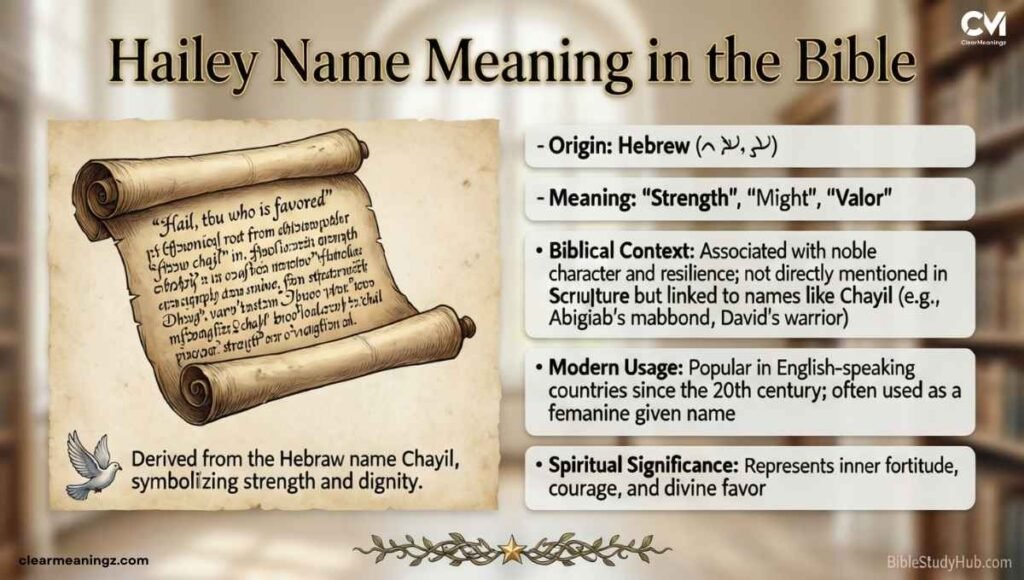 Hailey Name Meaning in Bible