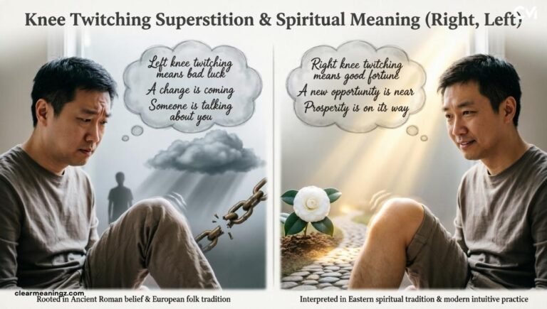 Knee Twitching Superstition & Spiritual Meaning (Right, Left)