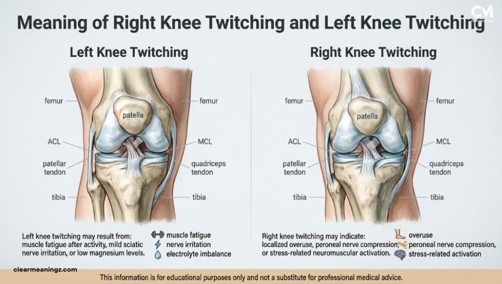 Meaning of Right Knee Twitching and Left Knee Twitching