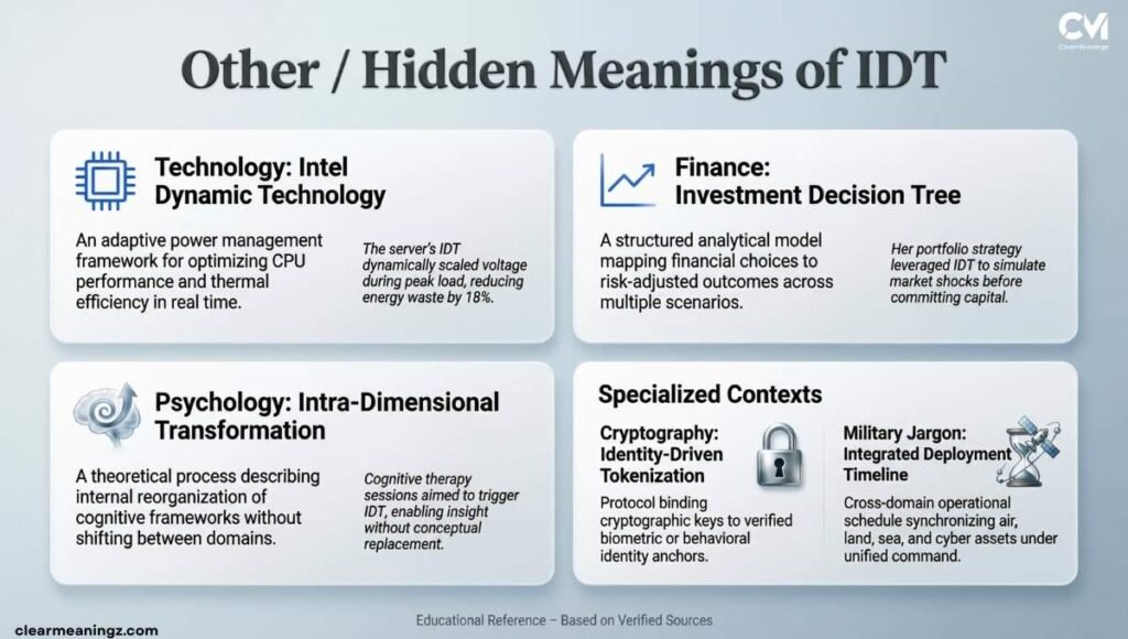 Other / Hidden Meanings of IDT