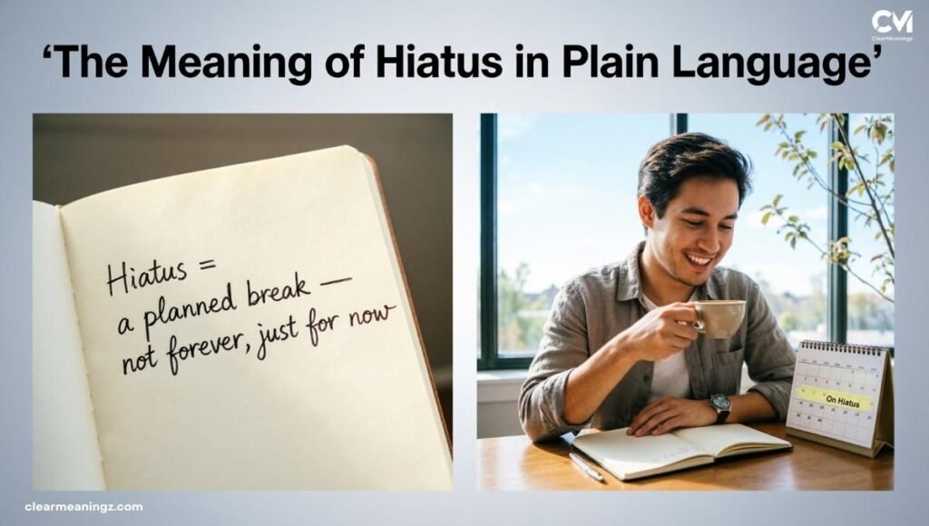 The Meaning of Hiatus in Plain Language