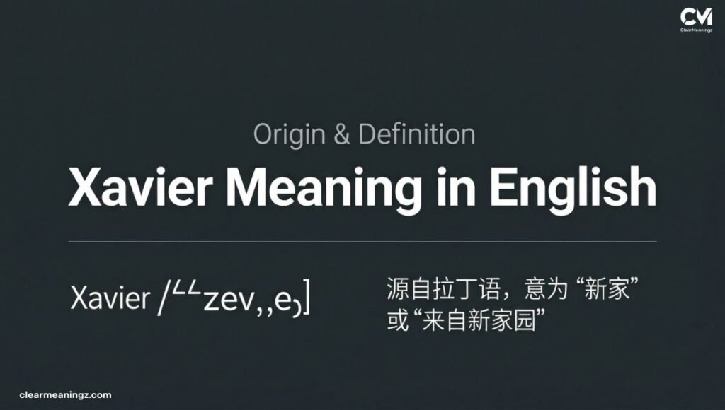 Xavier Meaning in English