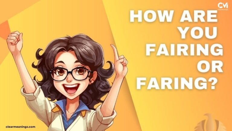 How Are You Faring Most Native Speakers Get This Wrong